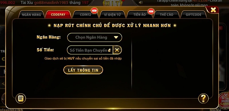 nạp tiền hitclub